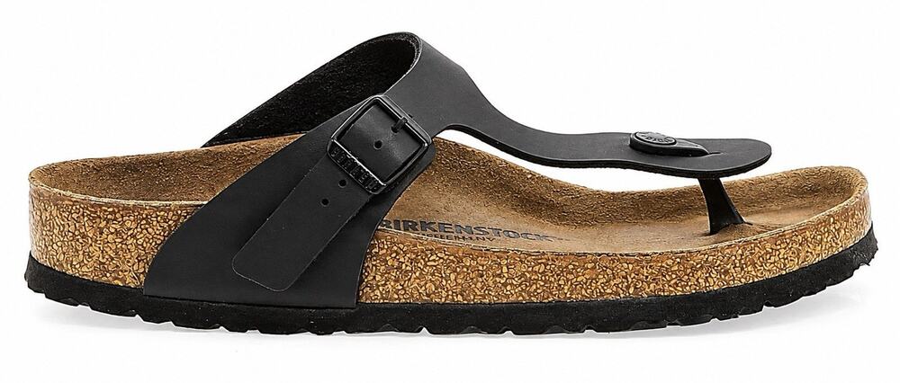Birkenstock Gizeh Women’s EU 39 /US 8-8.5 Black Thong Sandals Cork Footbed Slide